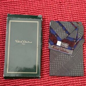 Valentino Gray and Blue Men's Scarf